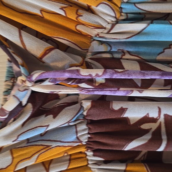 Floral Maxi Dress in Purple and Yellow - Picture 4 of 16